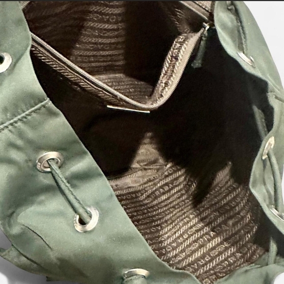 Authentic Vintage Prada Backpack Army Green Small - Picture 8 of 12